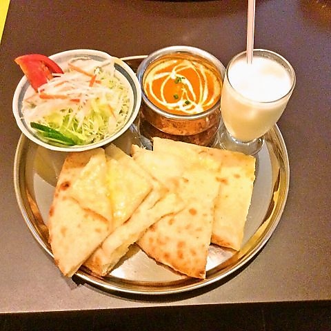 Traditional Indian food spread